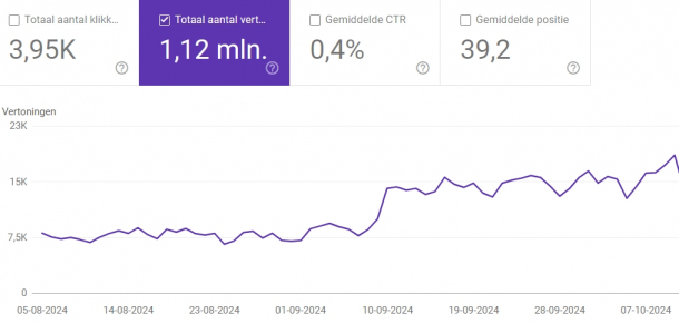 meer vertoningen door Google core update in augustus 2024