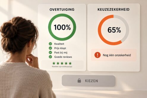 Je klant vertrouwt je. Maar vertrouwd hij zijn keuze?